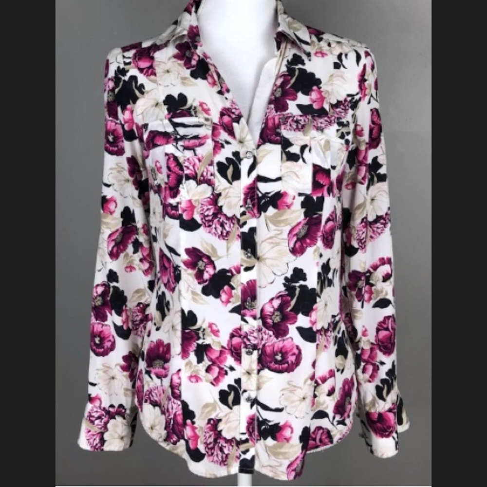 💕 WHBM Silk Button-Down